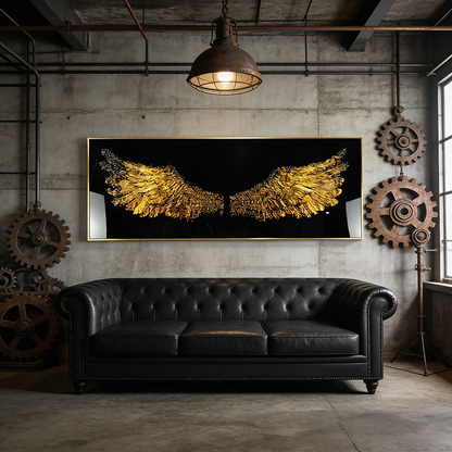 Abstract scene 3D decorative murals LED Feather crystal porcelain painting