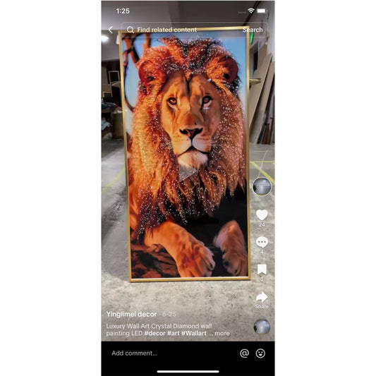 Abstract scene 3d tiger decoration wallhanging art