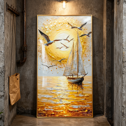 Abstract Abstract Palace Landscape crystal porcelain painting decorative popular LED