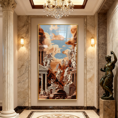 Abstract Abstract Palace Landscape crystal porcelain painting decorative popular LED