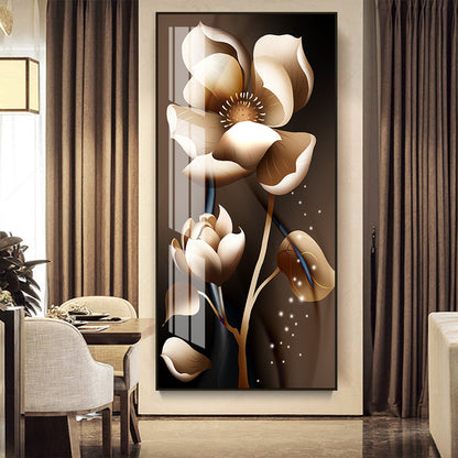 Crystal porcelain painting decoration wall Painting Decorative Golden Rose