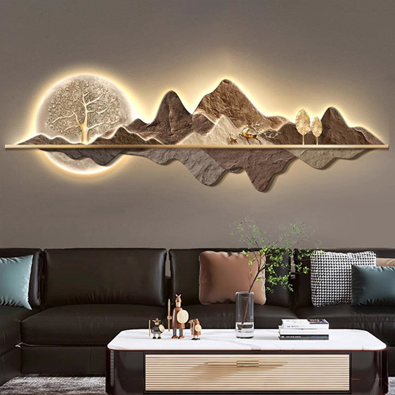 Light luxury metal creative design decoration wallart painting