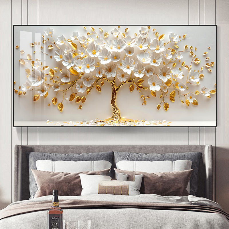 Auspicious plants landscape Crystal Porcelain Wall Painting