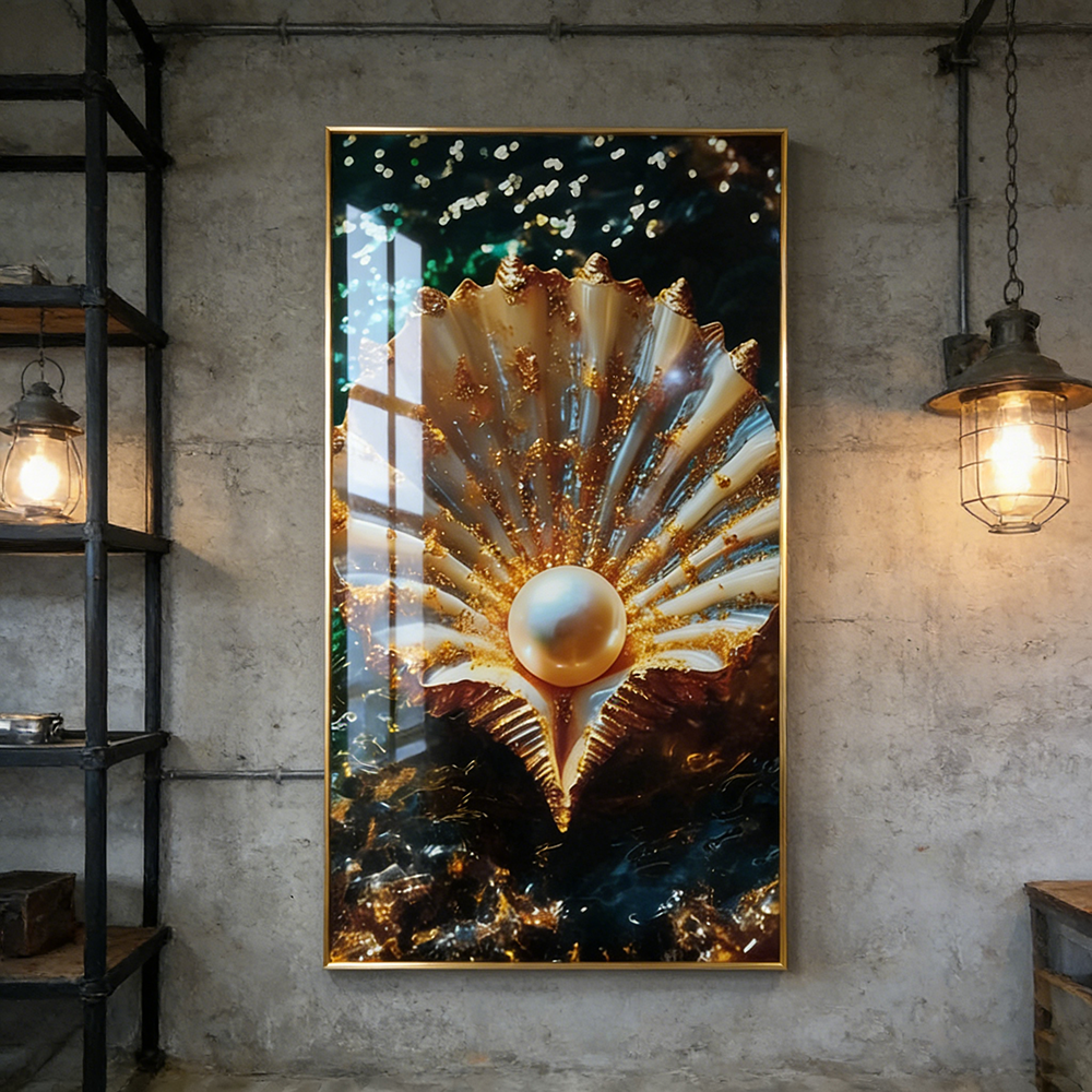 Beautiful sunset shell the seaside beach wall Painting Decorative art LED
