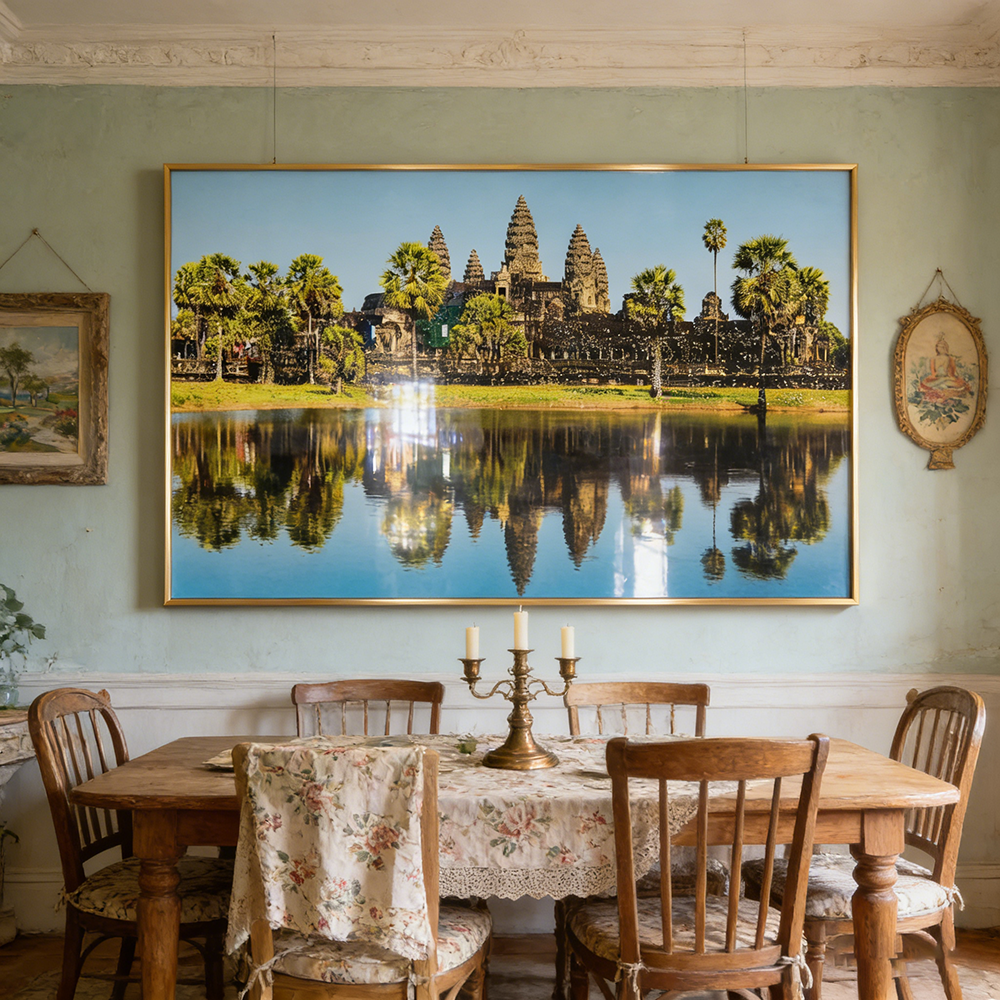 Banner Landscape scenery Crystal Porcelain Painting wall art