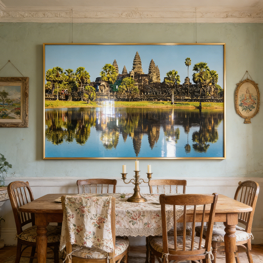 Banner Landscape scenery Crystal Porcelain Painting wall art