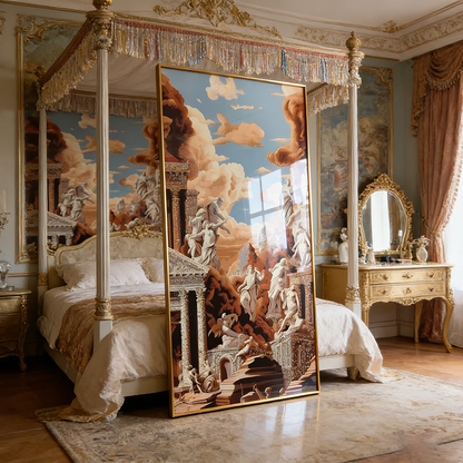 Homedecor Abstract scenery Crystal Porcelain Painting wallart LED