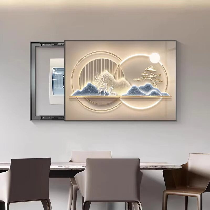 Electric Meter Box Cover | Electric meter box decorative painting flowers