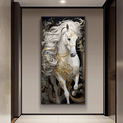 Abstract horse 3D decorative murals hanging LED Crystal Porcelain Painting