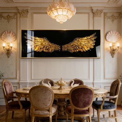 Abstract scene 3D decorative murals LED Feather crystal porcelain painting