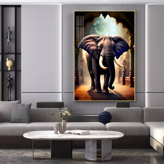 Crystal porcelain painting decoration wall Painting Decorative art elephant