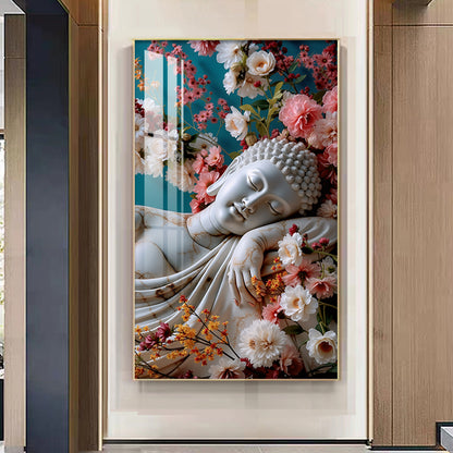 Luxurious Crystal Porcelain Paintings of God Statues LED wallart