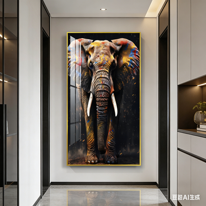 Crystal porcelain painting decoration wall Painting Decorative elephant