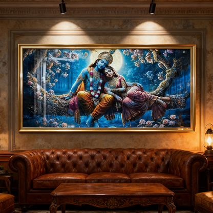 Abstract 3D landscape crystal porcelain painting decorative LED wallart