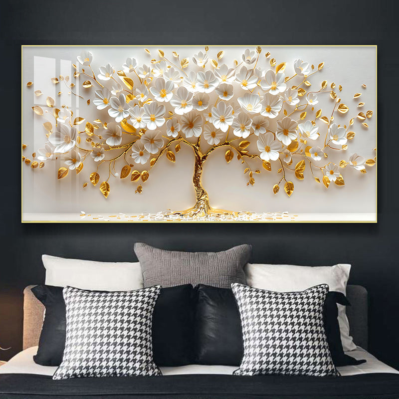 Auspicious plants landscape Crystal Porcelain Wall Painting