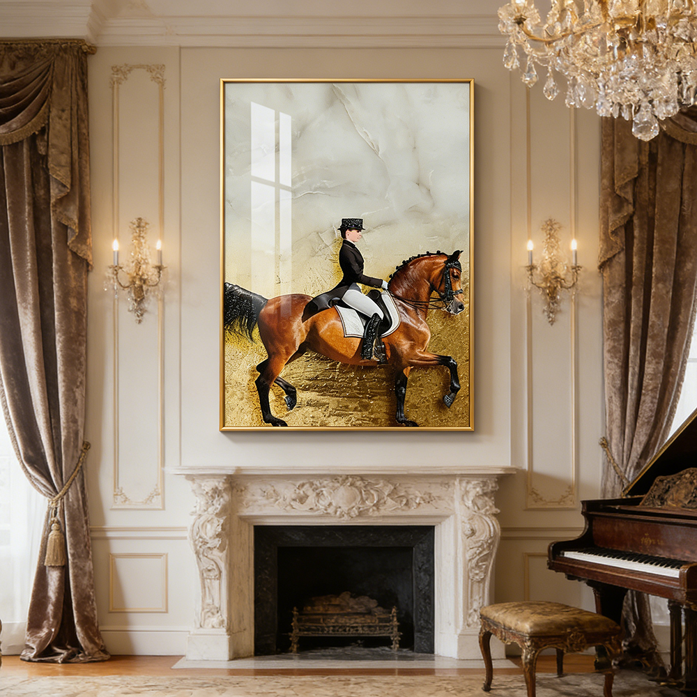 Abstract animals horse decorative painting LED light homedecor