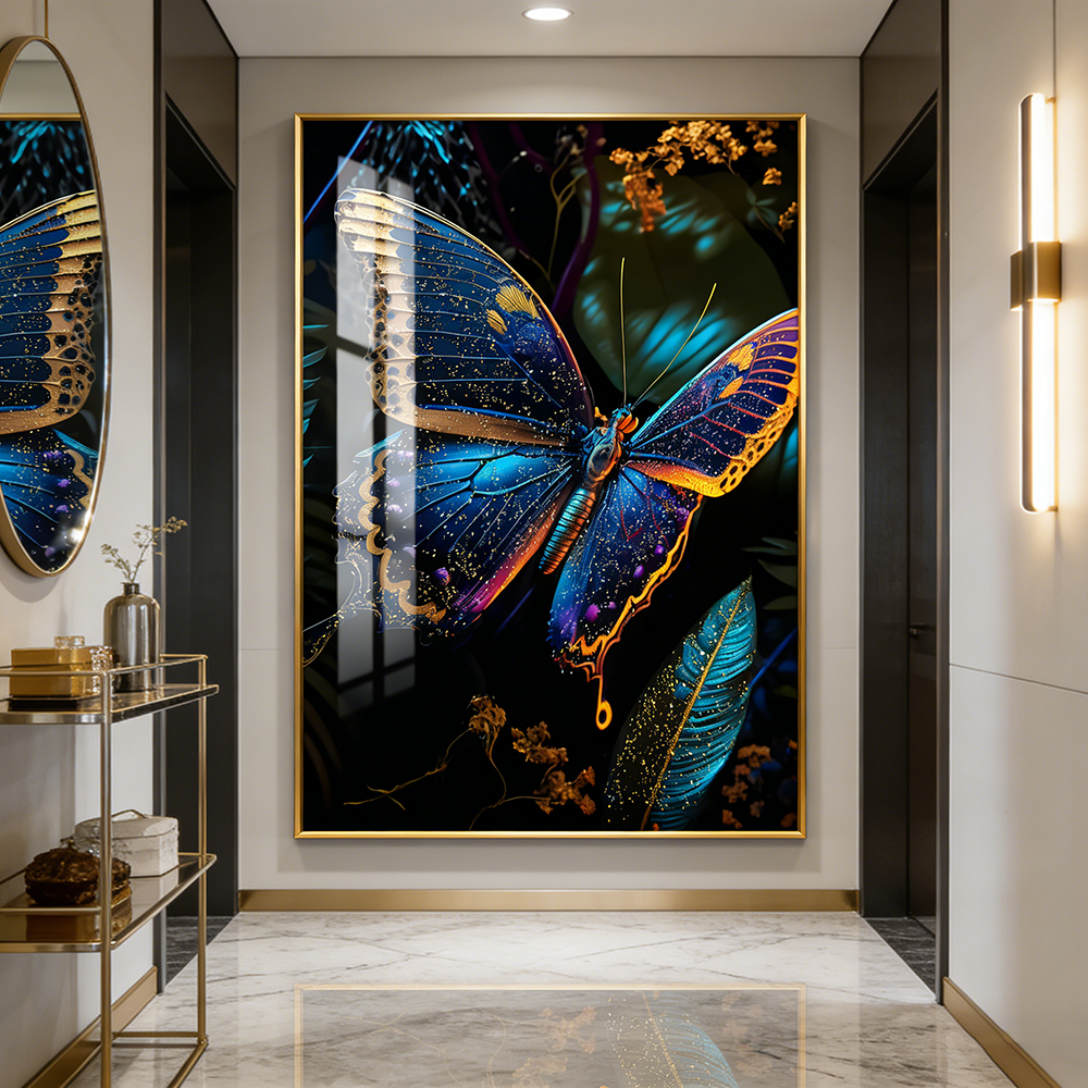 Beautiful Girl Flower Crystal Porcelain Painting Wall Decorative LED pop art