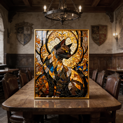 Golden Cartoon animal picture Crystal Porcelain Painting wallart LED