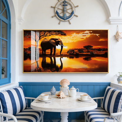 Golden Fish Landscape Crystal Porcelain Painting decorative wall painting art