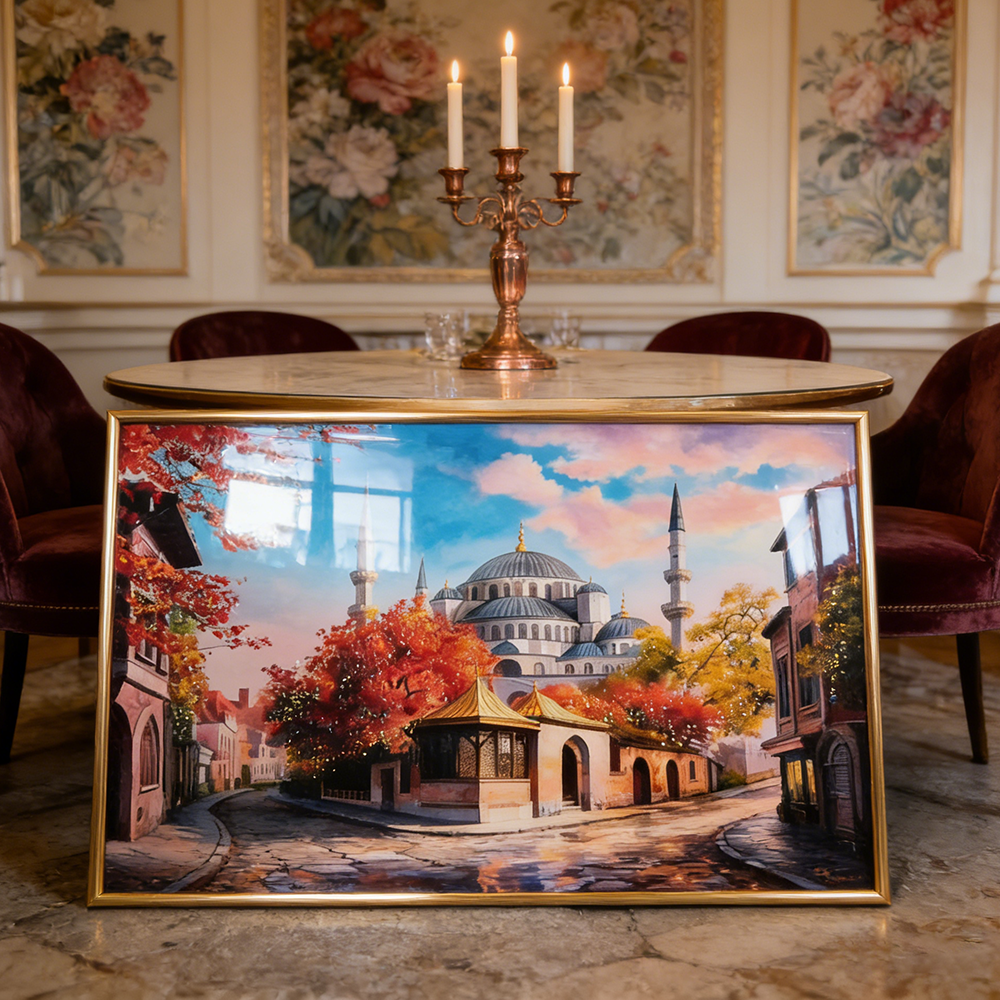 Banner Landscape scenery Crystal Porcelain Painting wall art