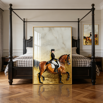 Abstract animals horse decorative painting LED light homedecor