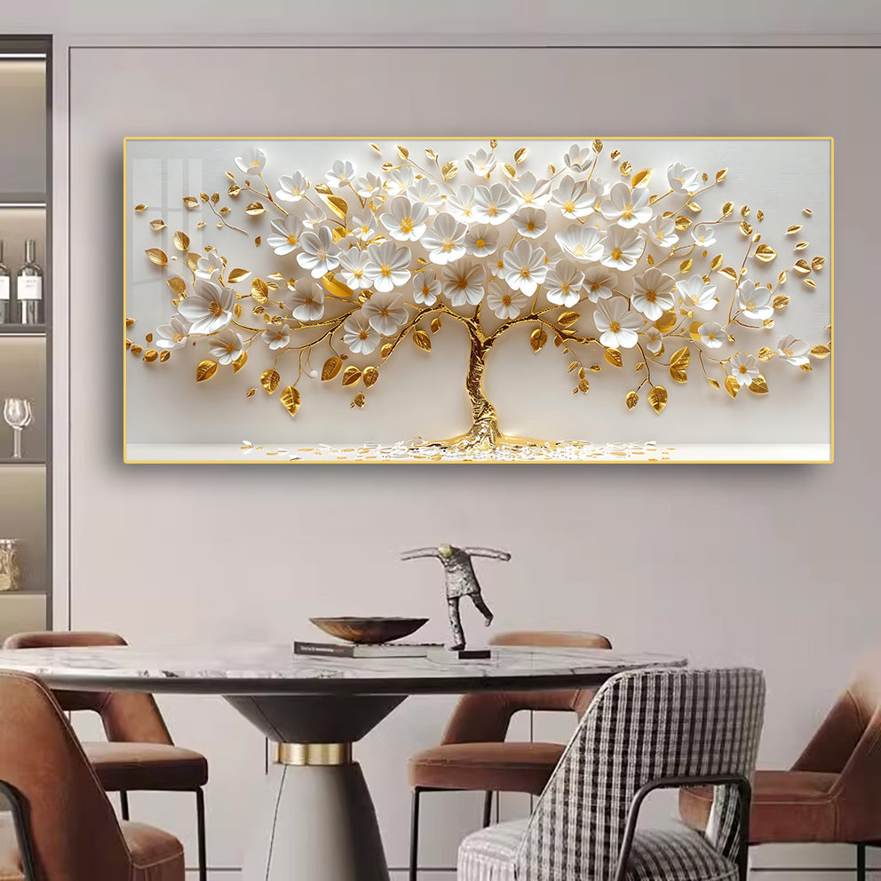Auspicious plants landscape Crystal Porcelain Wall Painting