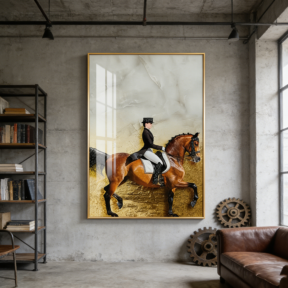 Abstract animals horse decorative painting LED light homedecor