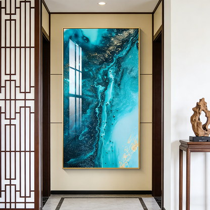 Factory Customization Abstract Wave Scenery wall Painting Decorative art LED