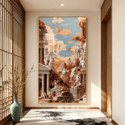 Abstract Abstract Palace Landscape crystal porcelain painting decorative popular LED