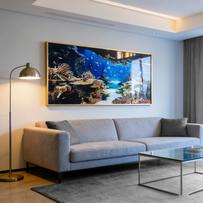 Abstract Underwater World Landscape Crystal Porcelain Painting decoration wallart