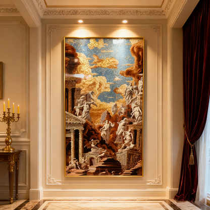 Abstract Abstract Palace Landscape crystal porcelain painting decorative popular LED