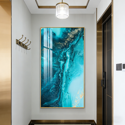 Factory Customization Abstract Wave Scenery wall Painting Decorative art LED