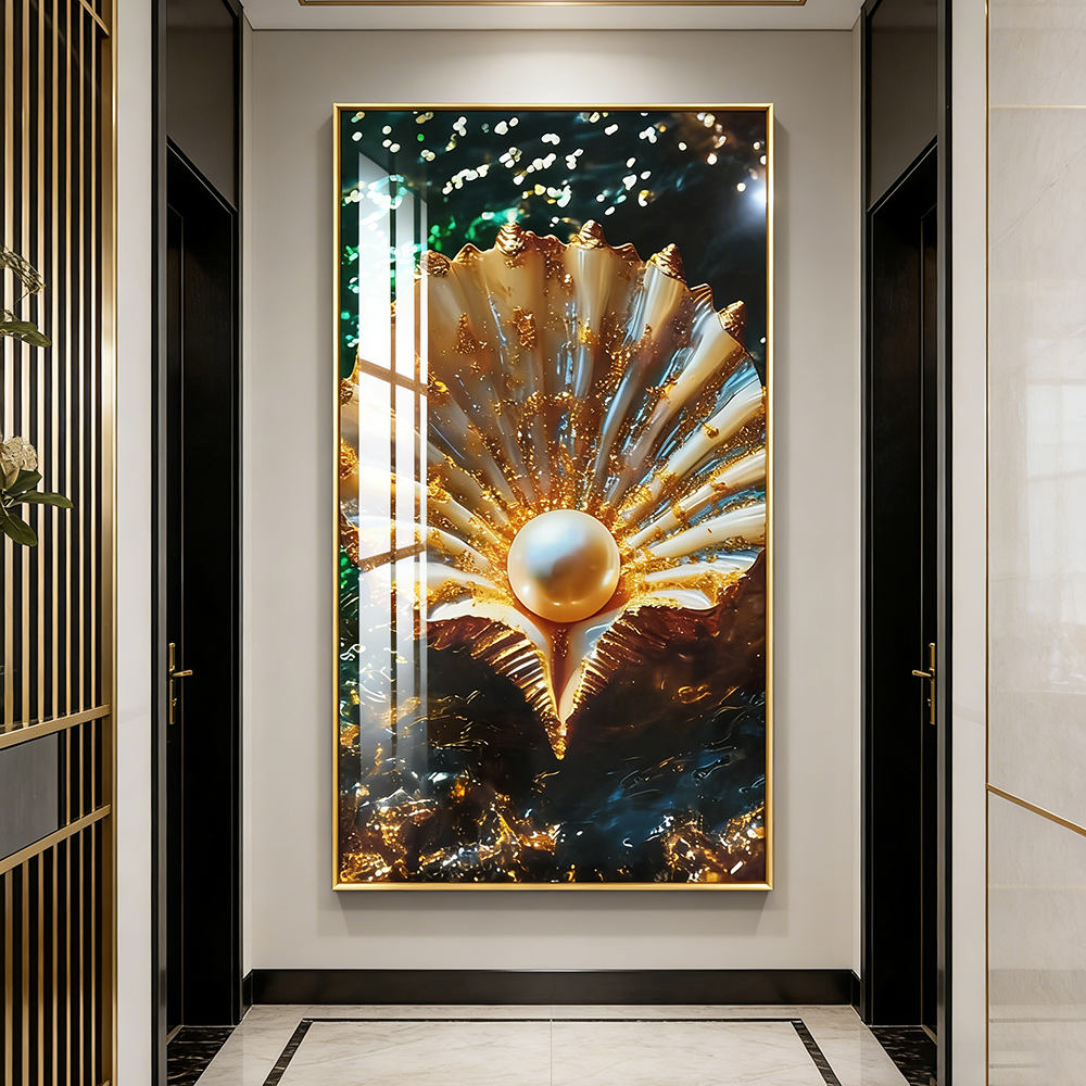 Beautiful sunset shell the seaside beach wall Painting Decorative art LED