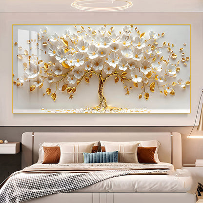 Auspicious plants landscape Crystal Porcelain Wall Painting