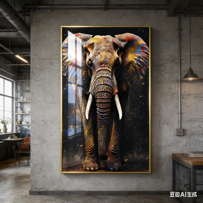 Crystal porcelain painting decoration wall Painting Decorative elephant