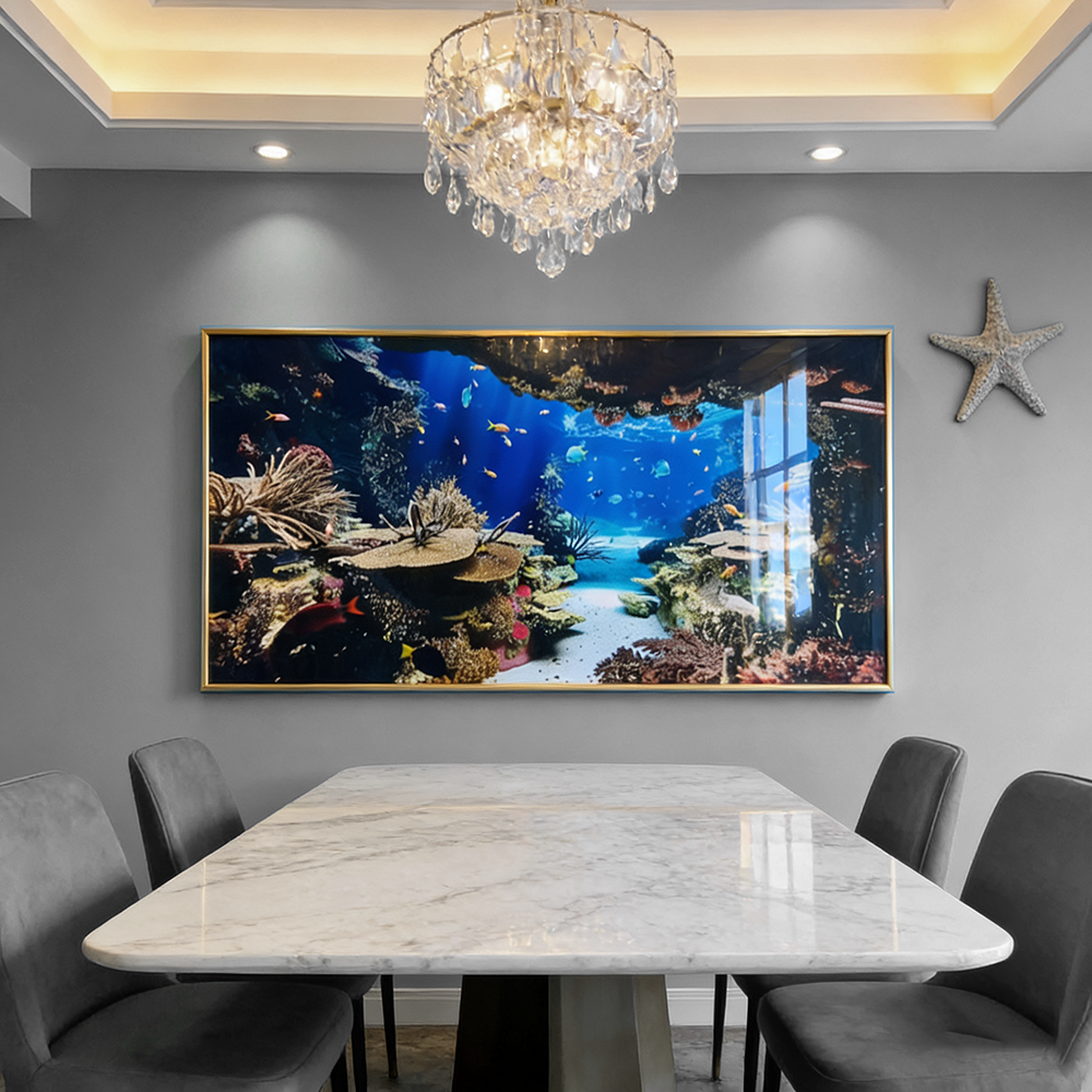 Abstract Underwater World Landscape Crystal Porcelain Painting decoration wallart