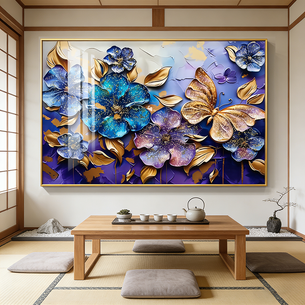 Abstract animals horse Crystal Porcelain painting  Decorative Wallart LED