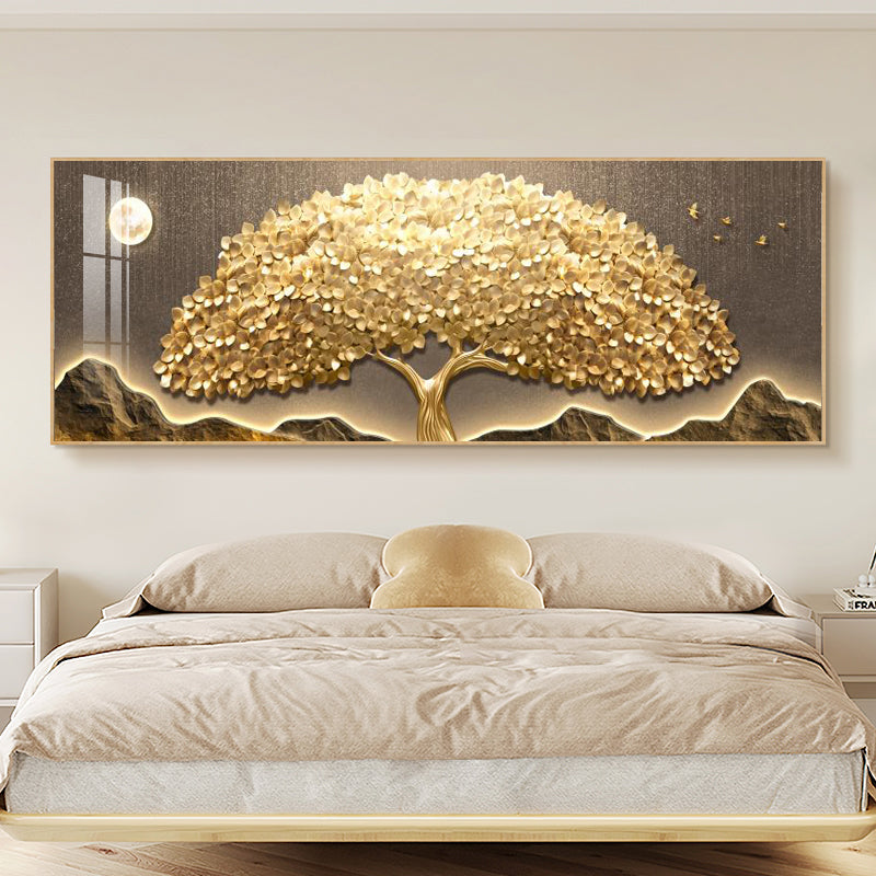 Light luxury lucky golden tree decorative painting