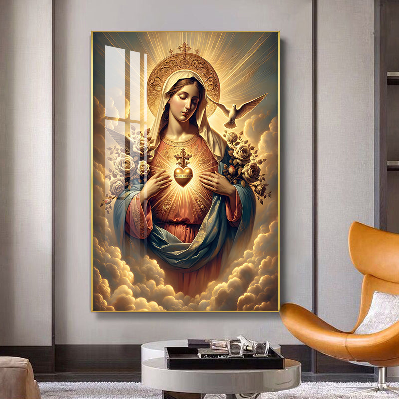 Home Decorative Luxurious Crystal Porcelain Paintings of God Statues