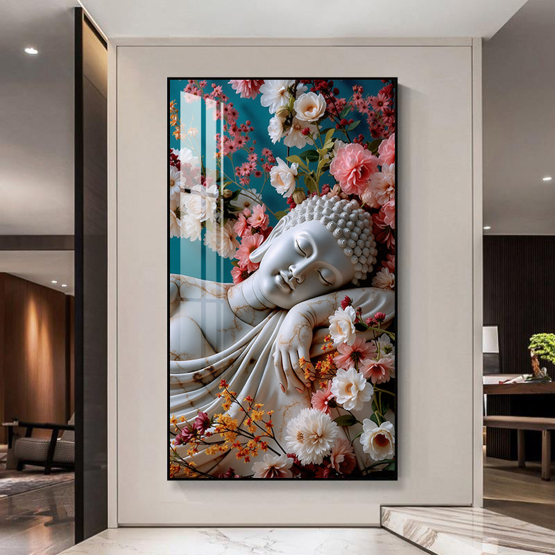 Luxurious Crystal Porcelain Paintings of God Statues LED wallart