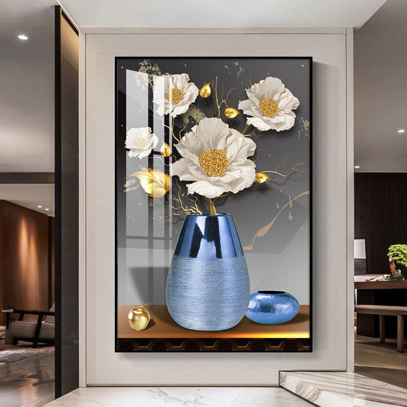 Modern high-definition printing of floral crystal porcelain painting LED