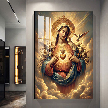 Home Decorative Luxurious Crystal Porcelain Paintings of God Statues