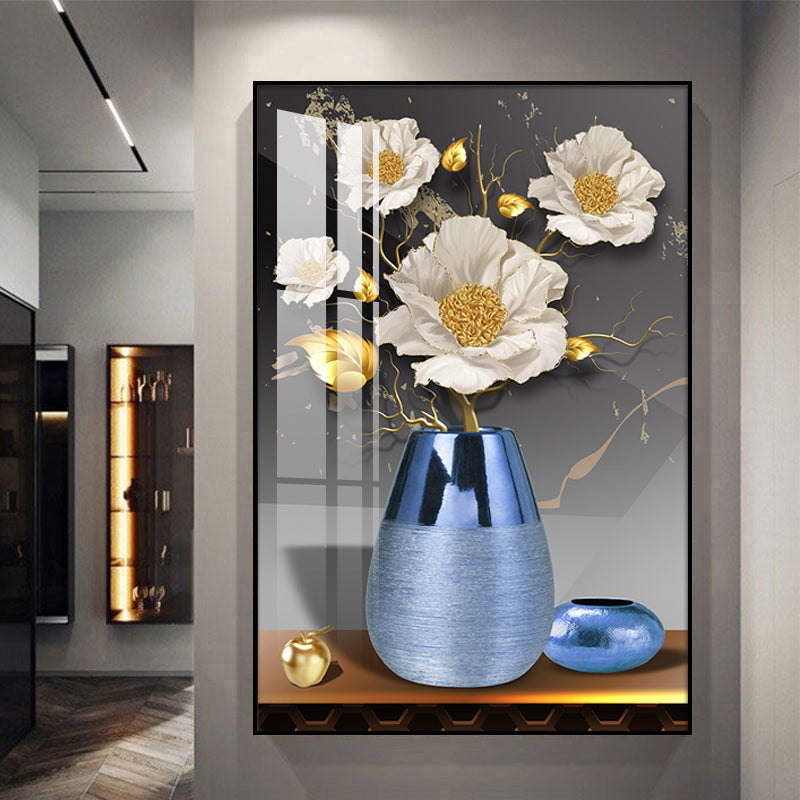 Modern high-definition printing of floral crystal porcelain painting LED