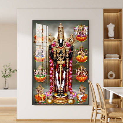 Home Decorative Islamic style crystal porcelain painting LED wallart.