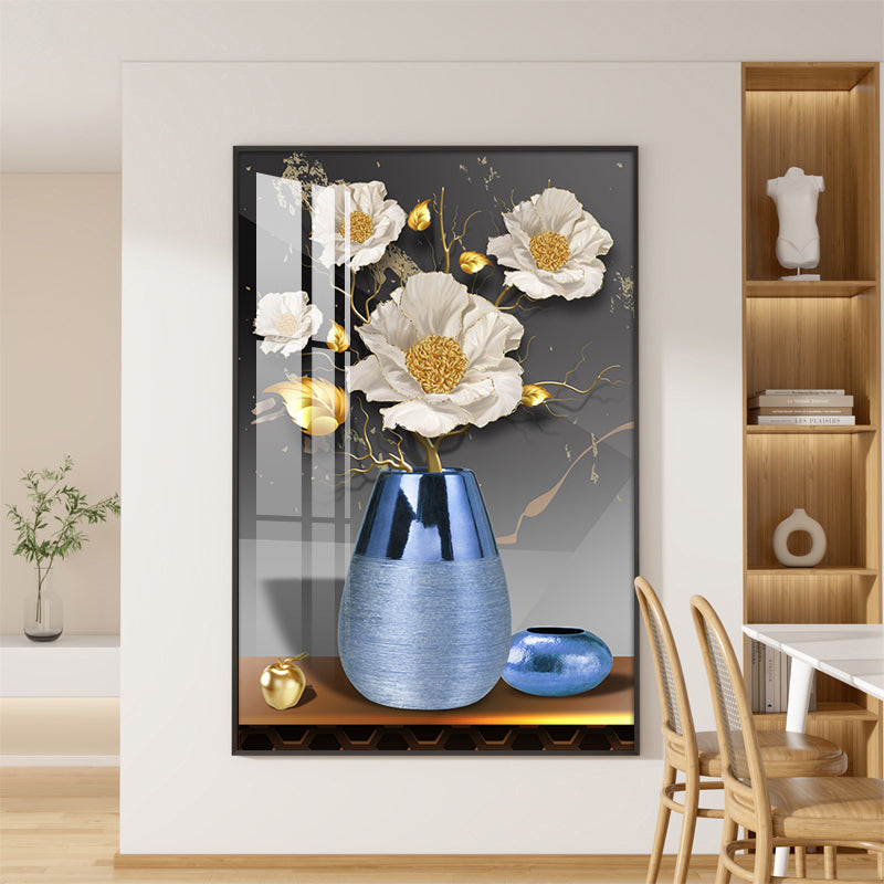Modern high-definition printing of floral crystal porcelain painting LED