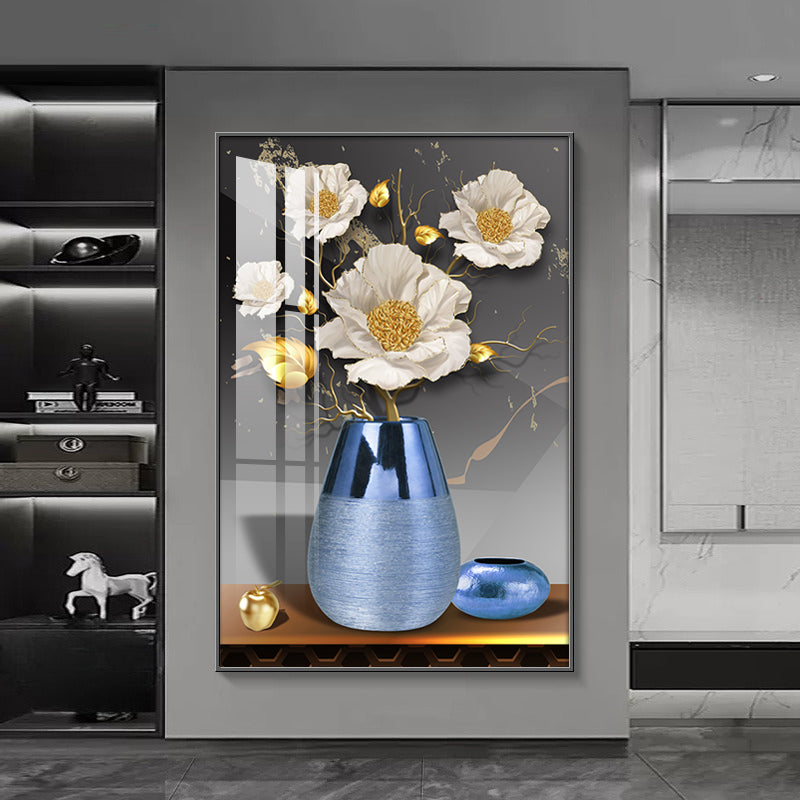 Modern high-definition printing of floral crystal porcelain painting LED