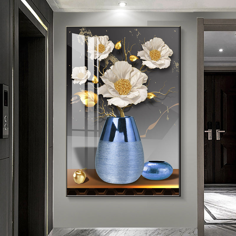 Modern high-definition printing of floral crystal porcelain painting LED