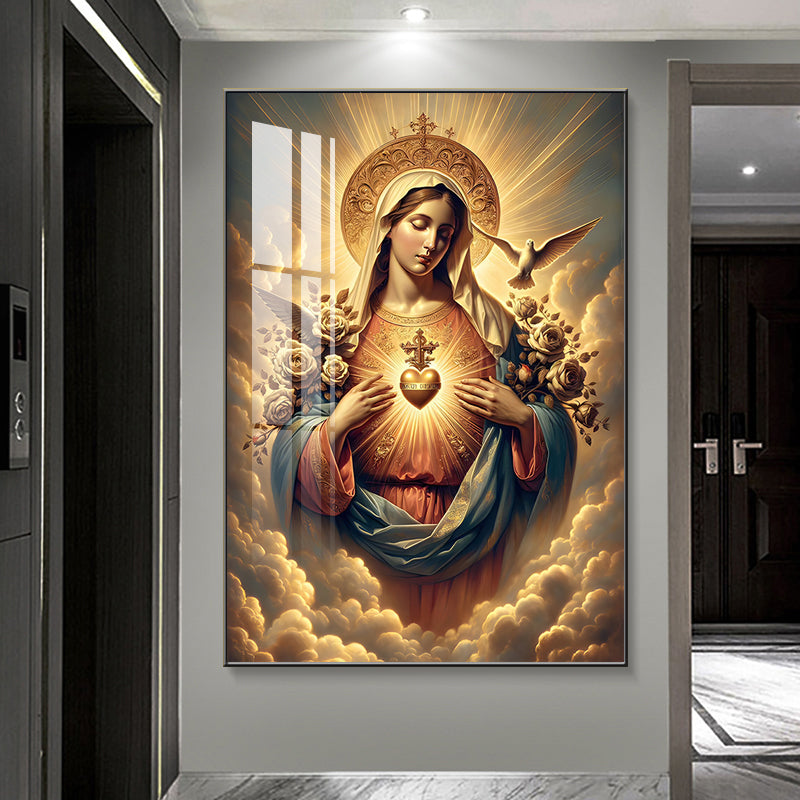 Home Decorative Luxurious Crystal Porcelain Paintings of God Statues