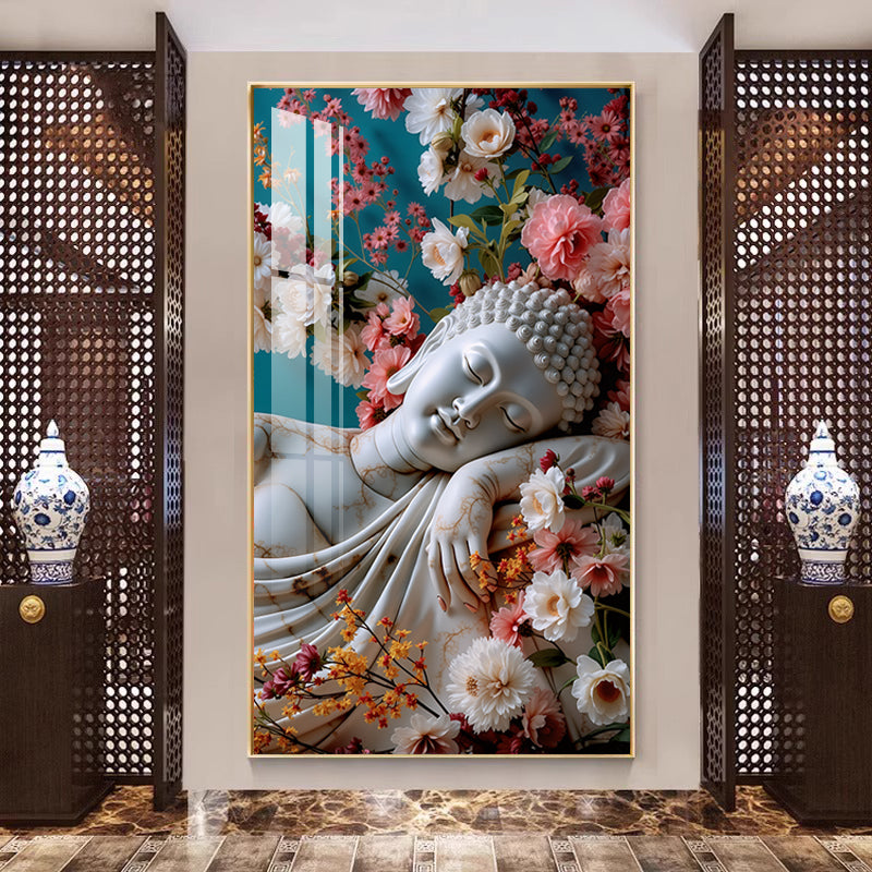 Luxurious Crystal Porcelain Paintings of God Statues LED wallart
