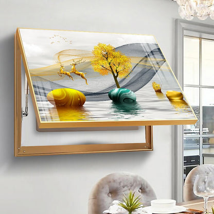 Electric Meter Box Cover | Creative Landscape Electric Meter Box Crystal Porcelain Painting